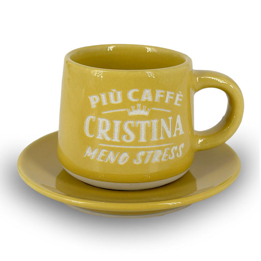 Tazzina da caffè con piattino e scatola - Cristina