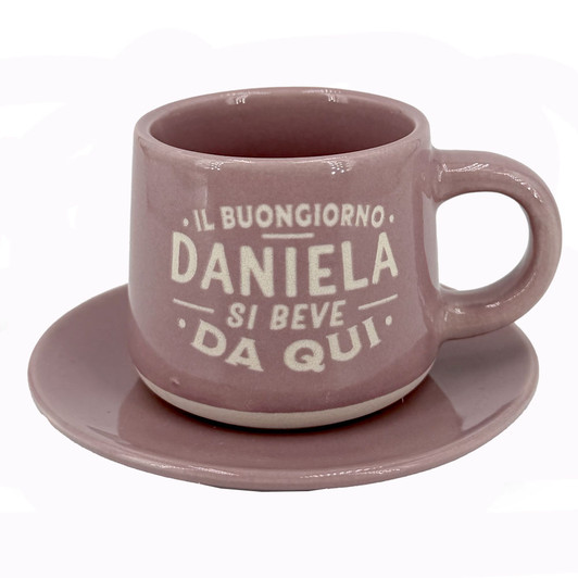 Tazzina da caffè con piattino e scatola - Daniela