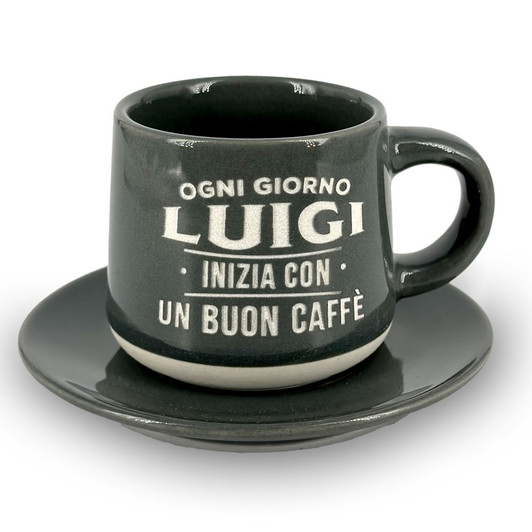 Tazzina da caffè con piattino e scatola - Luigi