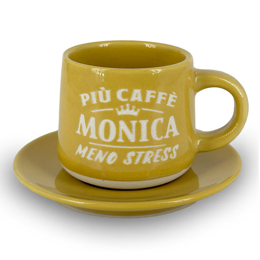 Tazzina da caffè con piattino e scatola - Monica