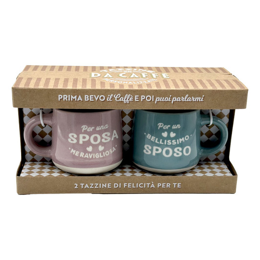 Tazzine da caffè in confezione regalo - Sposa & Sposo