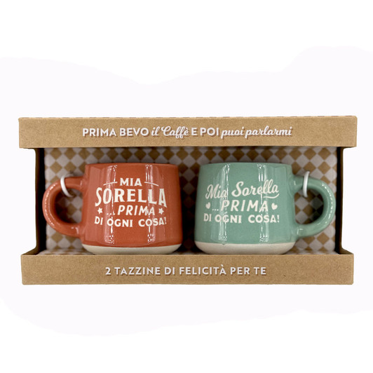 Tazzine da caffè in confezione regalo - Sorelle