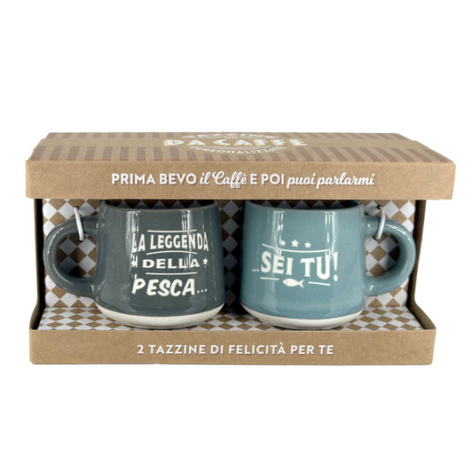 Tazzine da caffè in confezione regalo - Legenda della Pesca