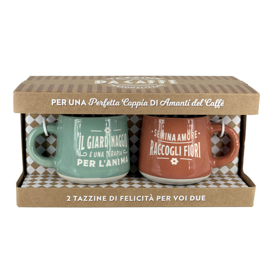 Set 2 tazzine da caffè in confezione regalo - Giardiniere