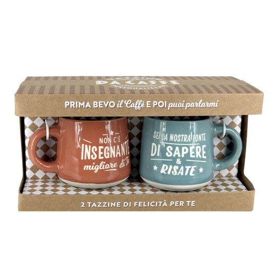 Set 2 tazzine da caffè in confezione regalo - Insegnante