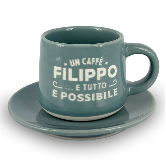 Tazzina da caffè con piattino e scatola regalo - Filippo