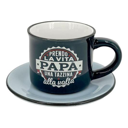 Tazzina da caffè con piattino in confezione regalo - Papà