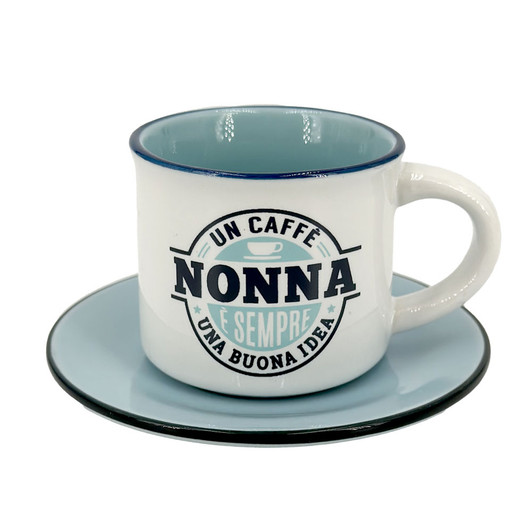 Tazzina da caffè con piattino in confezione regalo - Nonna