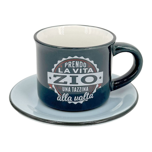 Tazzina da caffè con piattino in confezione regalo - Zio