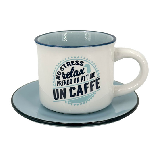 Tazzina da caffè con piattino in confezione regalo - Relax