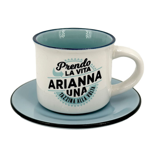 Tazzina da caffè con piattino in confezione regalo - Arianna