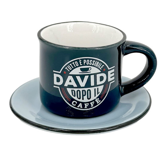 Tazzina da caffè con piattino in confezione regalo - Davide