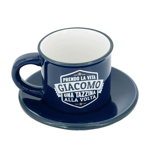 Tazzina da caffè con piattino in confezione regalo - Giacomo