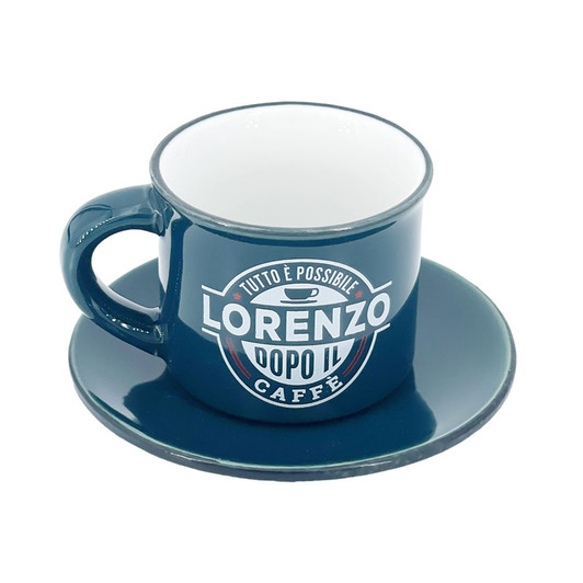 Tazzina da caffè con piattino in confezione regalo - Lorenzo