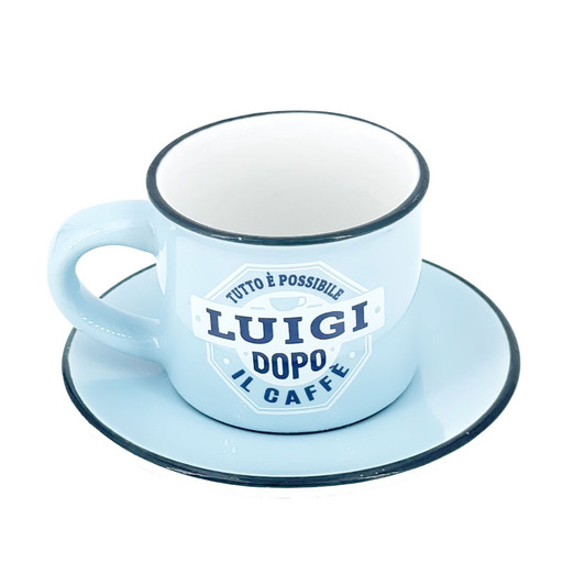 Tazzina da caffè con piattino in confezione regalo - Luigi