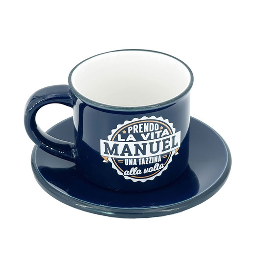 Tazzina da caffè con piattino in confezione regalo - Manuel
