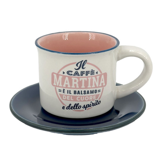 Tazzina da caffè con piattino in confezione regalo - Martina