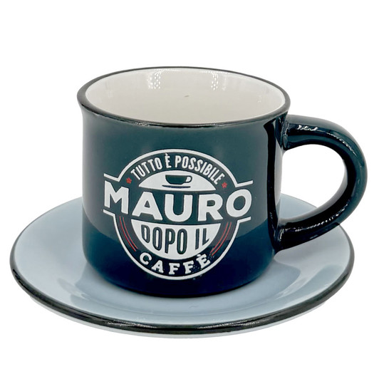 Tazzina da caffè con piattino in confezione regalo - Mauro