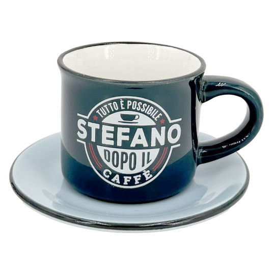 Tazzina da caffè con piattino in confezione regalo - Stefano