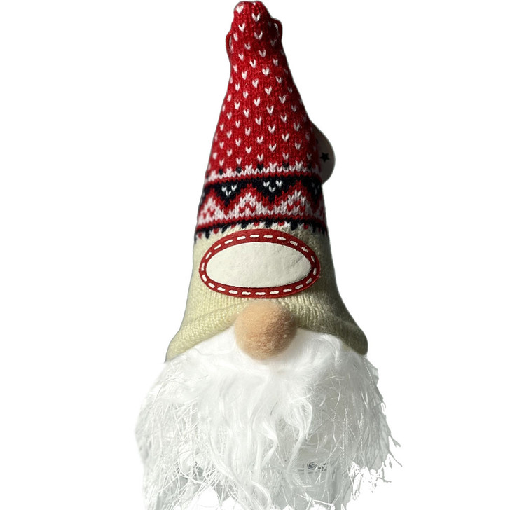 Gnomo Luminoso - Bianco Rosso - 13 cm