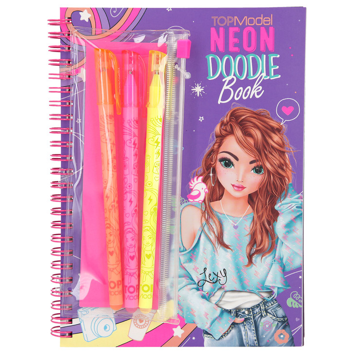 Album neon doodle Book Top Model con set 3 colori