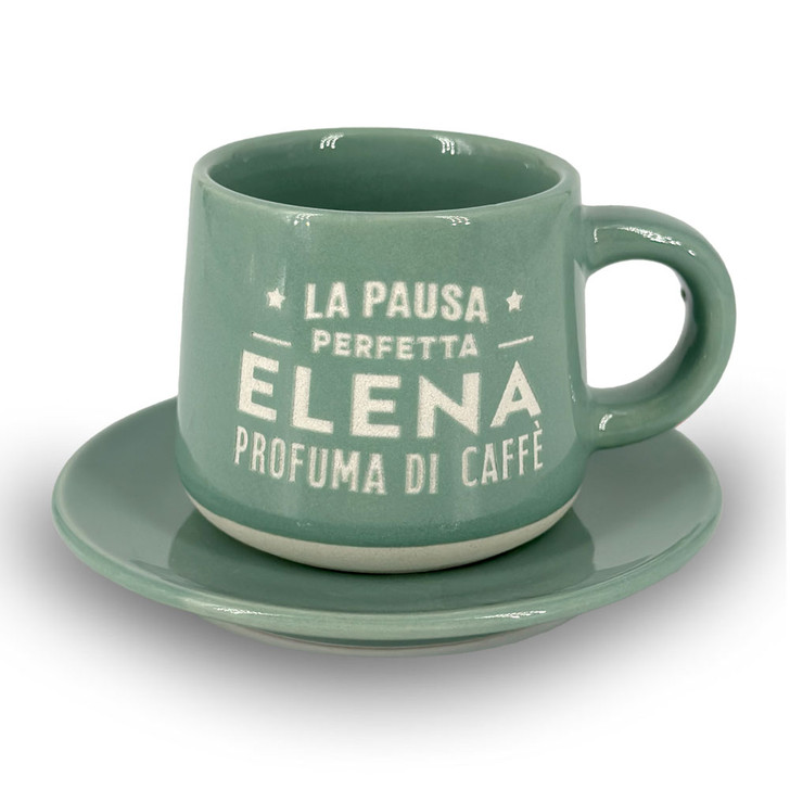 Tazzina da caffè con piattino e scatola - Elena