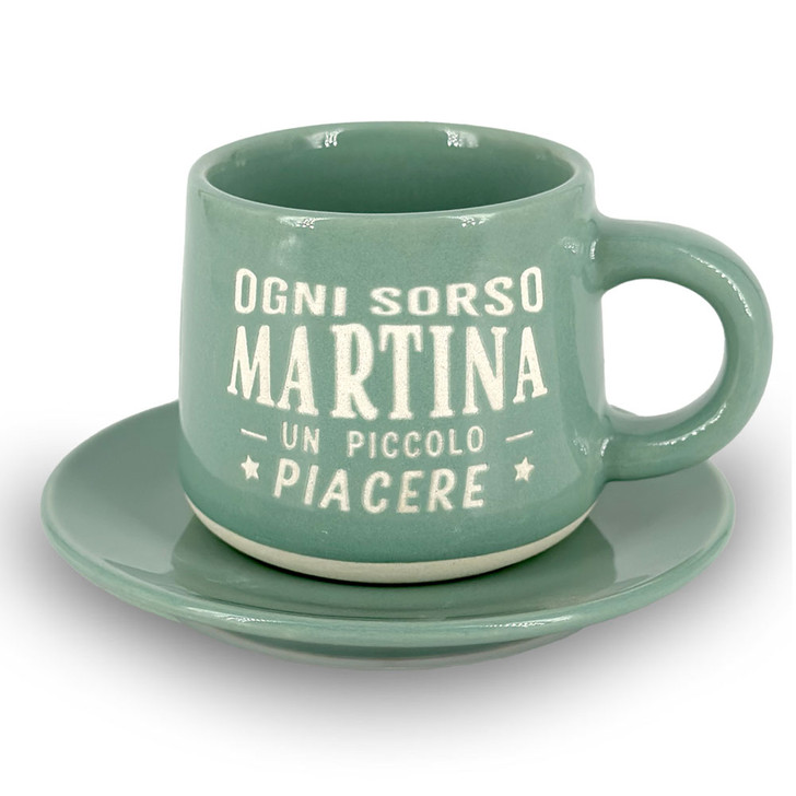Tazzina da caffè con piattino e scatola - Martina