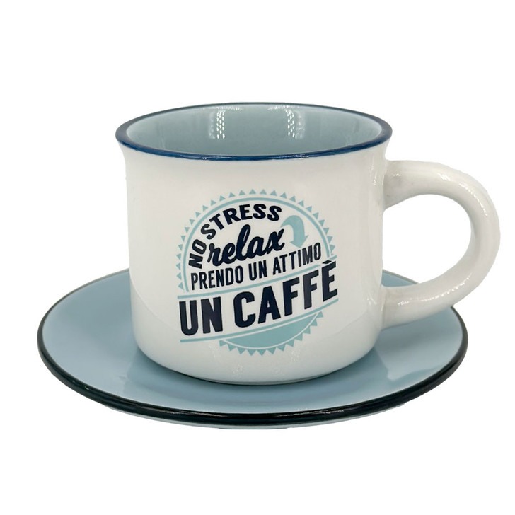 Tazzina da caffè con piattino in confezione regalo - Relax