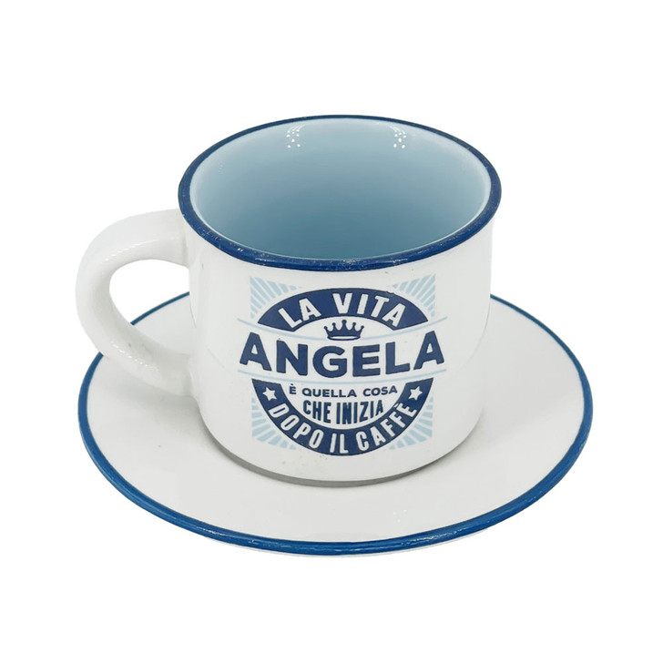 Tazzina da caffè con piattino - Angela