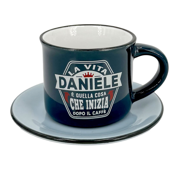 Tazzina da caffè con piattino in confezione regalo - Daniele