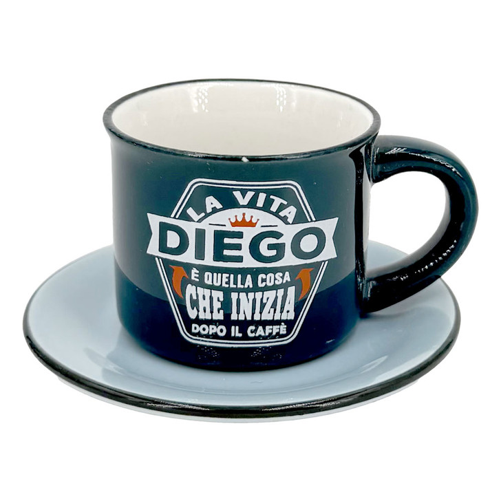Tazzina da caffè con piattino in confezione regalo - Diego
