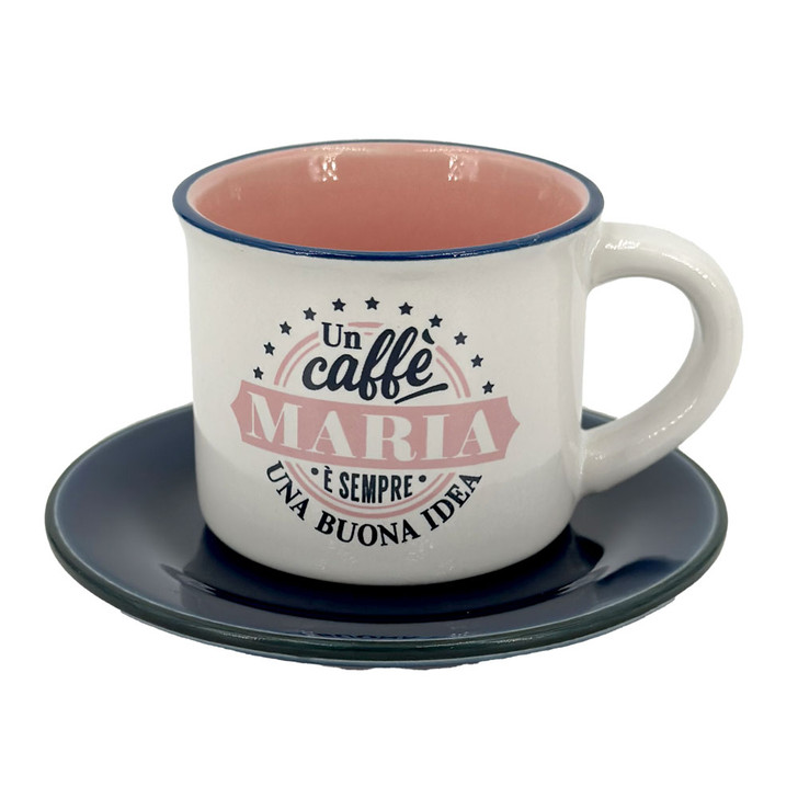 Tazzina da caffè con piattino in confezione regalo - Maria