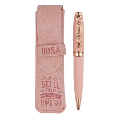 Penna Rosa con Ribbon di velluto