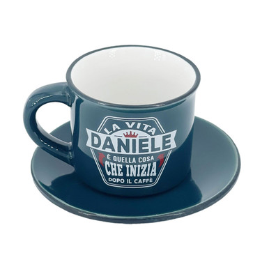 Tazza Caffè Personalizzata Con Nome Giulio E Piattino - Ceramica 240ml Microonde - Foto 6