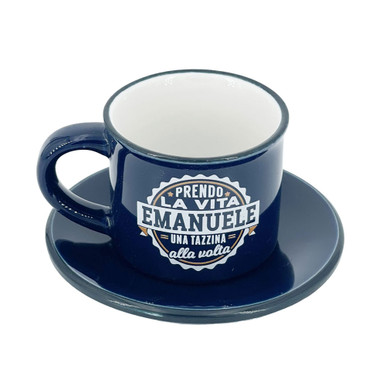 Tazza Caffè Personalizzata 'Francesco' Con Piattino - Ceramica Da 50ml - Foto 8