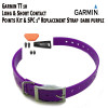 Garmin TT 10 Long & Short Contact Points & Sparky Pet Co 1" Replacement Strap Dark Purple