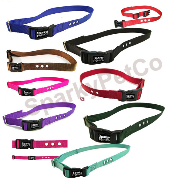 Heavy Duty 1 " 3 Hole Replacement Dog Bark Collar Nylon Strap with 2 RFA 67D