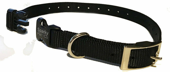 Sparky Pet Co E-Collar Compatible 3/4" Mini Double Buckle Quick Snap Dog Straps