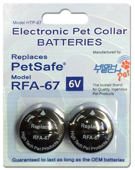 1"  2 HOLE 1.25" APART Replacement Collar Strap + 4 High Tech RFA 67 Battery