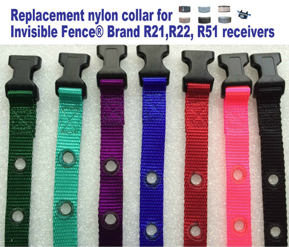 Invisible Fence Compatible R21 R22 R51 Replacement Nylon Collar 3/4" 2 Hole 1.25"