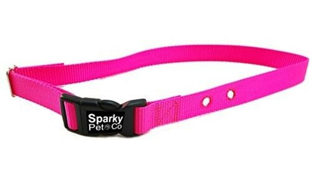 Sparky Pet Co Invisible Dog Fence Compatible 3/4" Neon Pink 2 Hole Replacement