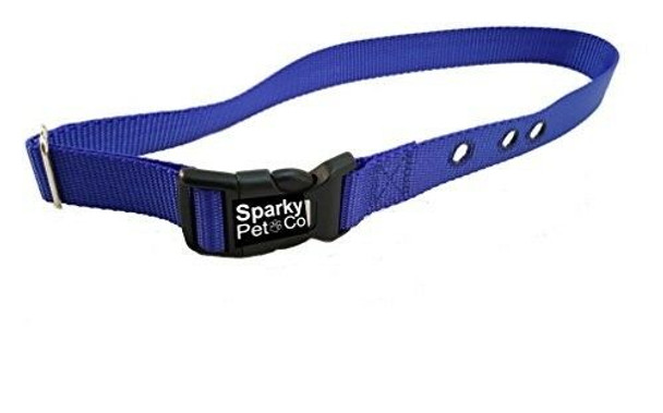 Sparky Pet Co Heavy Duty 3/4" Blue 3 Hole Replacement Strap, Blue