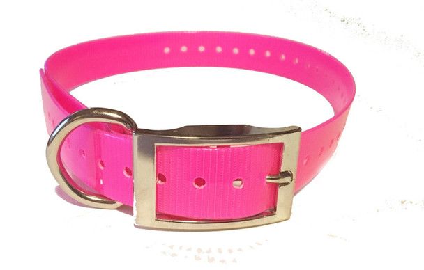 1 INCH Collar, Sq Buckle, Neon Pink  Tri-Tronics Compatible BY Sparky Pet Co