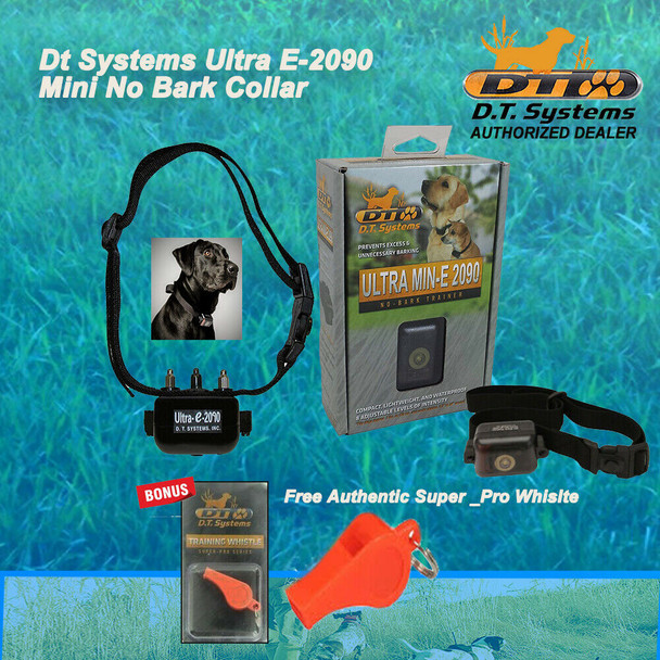 DT Systems Ultra Min-E 2090 No-Bark Training Collar - Ultra2090 Free Whistle