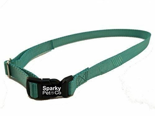 Sparky Pet Co 3/4" Solid Nylon Strap 2 Batteries Yardmax,Stay+Play, Green
