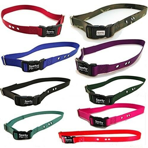 Dog Fence Receiver Heavy Duty 3/4" Nylon Containment Replacement Strap, Neon ora