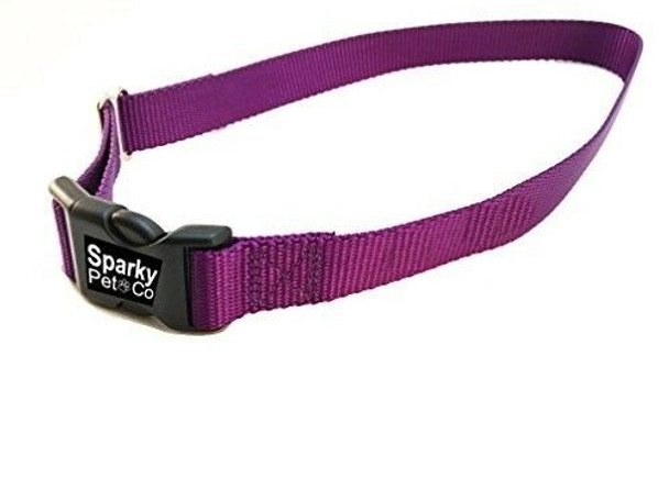 Sparky Pet Co Dog Fence Receiver Heavy Duty 3/4 Solid Nylon Replacement Strap, Purple
