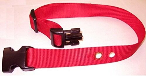 Perimeter Compatible Dog Fence Replacement Strap 2 Hole 5/8" Wide-Red
