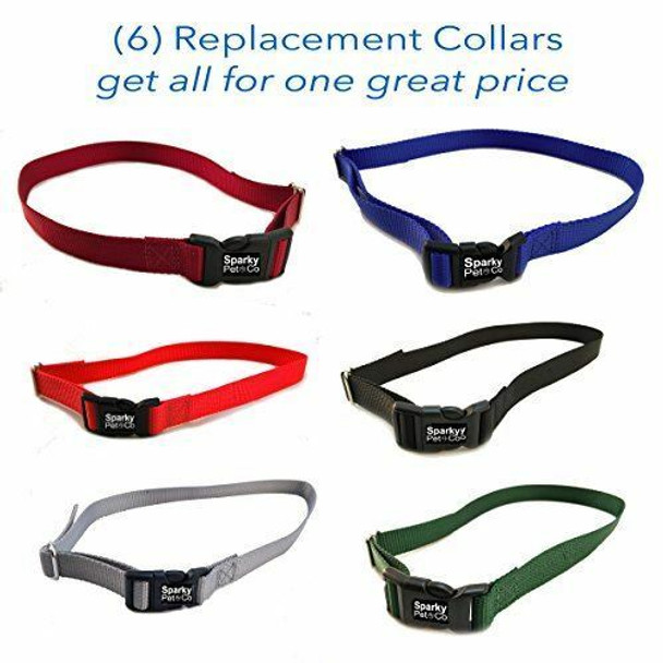 3/4 Solid Boy Dog Colors Receiver Replacement Straps- (Set of 6) Wireless Straps