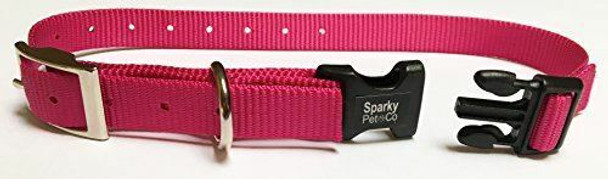 Sparky Pet Co E-Collar Compatible 3/4" Nylon Double Buckle Quick Snap Replacement Collar